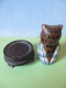 Figurines Grandeur 6 Cm Socle Compris  Faience ? Oiseaux Hiboux Figurine Hibou Chouette Rapace - Uccelli – Gufi