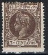 Sello 3 Ctvs Peso, FILIPINAS Colonia Española, VARIEDAD Impresion, Num 138 * - Philipines