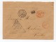 !!! NOUVELLE CALEDONIE LETTRE DE 1877 SANS TIMBRE CACHET PD, AFFRANCH EN NUMERAIRE FAUTE DE TIMBRES COLONIAUX - Lettres & Documents