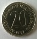 Monnaie -  Yougoslavie - 20 Dinara 1987 - Superbe- - Yougoslavie