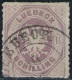 Lübeck 10/6 Auf 1 1/2 Shilling Grau Purpur - Lübeck Nr. 14 - Kurzbefund BPP - Luebeck