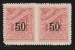 Greece 1942 Postage Due Surcharge 50L On 30L With Variation With Double Perforation Set MNH W0142 - Nuevos