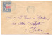 SOMALIS N°15 A LETTRE AVEC MOITIE DE 50 C SUR LETTRE POUR PARIS RARE DJIBOUTI LE 12/07/1901 - Covers & Documents