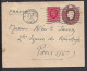 GR-BRETAGNE - 1935 -  ENVELOPPE ENTIER POSTAL + COMPL. D´AFFRANCHISSEMENT DE SOUTH. KENSINGTON VERS PARIS - - Lettres & Documents