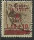 OCCUPAZIONE JUGOSLAVIA IUGOSLAVIA DI TRIESTE 1945 FILIGRANA CORONA CROWN WATERMARK 10 LIRE + 10L SU CENT. 30 USATO USED - Joegoslavische Bez.: Trieste