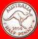 · KANGAROO RIGHT: AUSTRALIA &#9733; 1/2 PENNY. 1954! LOW START &#9733; NO RESERVE! - ½ Penny