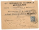 1897, Pharmacie ORNANO, PUBLICITE Sur Enveloppe SAGE, PARIS.60 R. EUGENE SUE. POINT NON SIGNALE MAIS TIRET. - 1877-1920: Période Semi Moderne