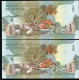 TUNISIE, 2 BILLETS DE 1/2 DINAR, NUMEROS SE SUIVANT, FOLLOWING NUMBERS, 2 SCANS - Tunisie