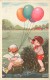 BORISS MARGET (illustrateur) -Enfants Et Ballons, Lot De Deux Cartes (cartes Humoristiques) - Boriss, Margret