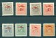 GREECE 1938 - 1942, AIRPLANE OVERPRINTS, HELLAS A36 - A44 (MNH & MH) - Neufs