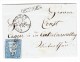 Heimat ZH OSSINGEN Stabstempel Mit 10Rp. Strubel Auf Brief über Andelfingen 17.2.1862 Nach Winterthur - Lettres & Documents