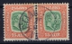 ICELAND: Mi Nr 54  Used  1907  Pair - Gebruikt