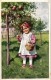 6 Postcards Karl Feiertag Artist Signed &Numbered Girl Picking Apples Easter Chickens Birthday Wishes - Feiertag, Karl