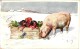 Delcampe - 7 Postcards Karl Feiertag Artist Signed &Numbered Dog Teckel Dachshund Sledge Snowman Pig Mandolin - Feiertag, Karl