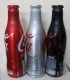 AC - COCA COLA ALUMINUM EMPTY BOTTLES 3 PIECES SET & CROWN CAPS - Flessen