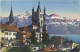 Lausanne - La Cathédrale Et Les Alpes - Edition Perrochet & David La Chaux-de-Fonds - La Chaux