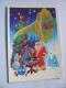 1984 Happy New Year!  Bonne Année! USSR Gramophone. Santa Claus. Snowman.  Gramophone. Grand-père Gel.  5374 - New Year