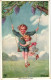 2Postcards Wally Fialkowska Swing Unter Duftende Zweigen Baby Girl - Fialkowska, Wally