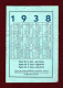 PORTUGAL - CASCAIS - AGUA DE S. JOSE - 1938 ADV. CALENDAR - Small : 1921-40