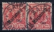 Marianen  Mi Nr 3 I Used 1899-1900  Paar Pair Friedemann  Stempel Nr  1 III Schmutzfleck über P - Mariana Islands