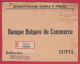199828 / 1927 ZIVNOSTENSKA BANKA V PRAZE - BANQUE BULGARE DE COMMERCE SOFIA , Machine Stamps (ATM) Czechoslovakia - Omslagen