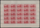 St Pierre Et Miquelon 1938-40 MNH Sc 184 Sheet Of 50 50c Port St. Pierre Variety: Mis-shaped 'S' At 2/5 Creased - Blocs-feuillets