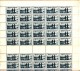 St Pierre Et Miquelon MNH Scott #182 Full Sheet Of 50 40c Port St. Pierre Variety: Splash In Water In Front Of Boat P1/2 - Blocs-feuillets