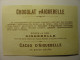 CHROMO CARTE - CHOCOLAT D´AIGUEBELLE - HOMME A CHEVAL ET SON TROUPEAU PASSENT SUR UN PONT - 10X6 - Aiguebelle