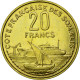 Monnaie, Côte Française Des Somalis, 20 Francs, 1952, Paris, FDC - Djibouti