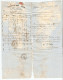 N° 14A SUR LETTRE BANQUE DE COMMISSION JOSEPH FABRE PERPIGNAN 4/11/1858 POUR CHALABRE AUDE - ZOOM 4 Scans - 1849-1876: Classic Period