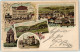 51036659 - DIEKIRCH - Gruss Aus...1898 - Multivues - Litho - Hotel De LÈurope - Diekirch