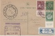 ISRAEL 1951 REGISTERED POST CARD MICHEL 44 &amp; 59 KKL &amp; COINS FULL TABS - Lettres & Documents