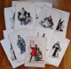 LOT DE 22 PORTRAITS DE FIGURES HISTORIQUES - GRAVURES - 19EME SIECLE - Collezioni