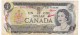 Canada #85a 1973 1 Dollar Note Currency Banknote - Canada