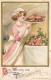 234543-Thanksgiving, Winsch 1911 No WIN01-1, Samuel Schmucker, Woman Carrying A Cooked Turkey On A Platter, Litho - Giorno Del Ringraziamento