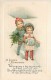 234563-Christmas, Winsch No 44-1, Boy With Christmas Tree And Girl With Hand Muff And Presents - Other & Unclassified