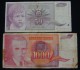 YUGOSLAVIA 50 DINARA 1990 + 1000 DINARA 1992, F. - Yugoslavia