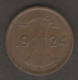 GERMANIA 1 REICHSPFENNIG 1924 - 1 Rentenpfennig & 1 Reichspfennig