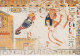 Egypte CPA Queen La Reine Nefertari Tomb Grab Purple PAR AVION Boxed Cds. CAIRO 1960 HÄLSINGBORG Sweden (2 Scans) - Abu Simbel