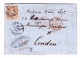 Zürich 29.9.1865 EF 60Rp Sitzende Helvetia Auf Brief Nach London - Lettres & Documents