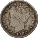 Monnaie, États-Unis, Liberty Nickel, 5 Cents, 1902, U.S. Mint, Philadelphie - 1883-1913: Liberty (Liberté)