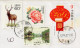 Recommandée De Chine China Registered Envelopp Postal Stationnery With Bridge Joint Issue Switzerland Père David's Deer - Oblitérés