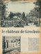 1962 : Document, CHATEAU DE GROSBOIS (5 Pages Illustrées) Façade, Salon Régence, Salle à Manger, Salon Des Huissiers... - Unclassified