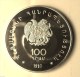 @Y@    ARMENIA 100 DRAM 1997 SILVER PROOF "CAUCASIAN OTTER" WWF - Armenien