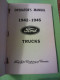 Ford, Truck, 1942.1945, Operators Manual, Ford Motor Company Of Canada, Limited - 1900-1949