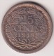 @Y@  NEDERLAND  25 Cent 1918    (2940)  Prachtig Patina - 0.5 Cent