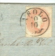 LOMBARDO VENETO 5 Soldi,S 33,TIMBRO POSTE ASOLO,TREVISO,9/10/1861,VENAS, VALLE CADORE,BELLUNO, LETTERA CON TESTO, - Lombardo-Vénétie