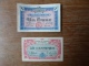 CHAMBRE DE COMMERCE DE COGNAC 50 CENTIMES, 1 FRANC,  ( 2 BILLETS) - Camera Di Commercio