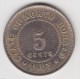 @Y@   State Of  North Borneo 5 Cent 1903 Malaysia ( 2765) - Malasia