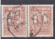 PERFINS ,PERFORE STAMPS IN PAIR ROMANIA. - Perfins